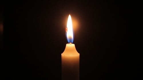 Candle On Black