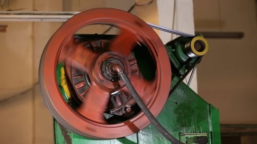 Belt Drive On The Machine