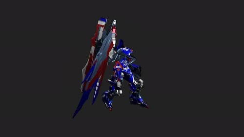 Animated Futuristic 3D Robot Rotation