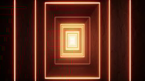 Orange Light Vertical Rectangle Tunnel