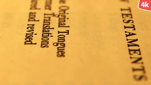 Close Up of the King James Bible