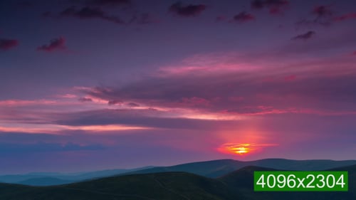 Mountain Range Landscape at Golden Hour