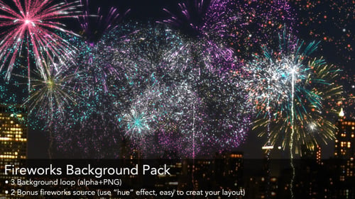 Pack d'arrière-plan Fireworks