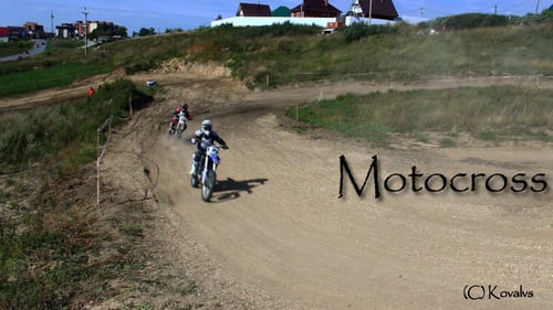 Motocross Racing on a Rural Dirt Track