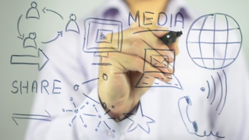 Ilustração do conceito de mídia
