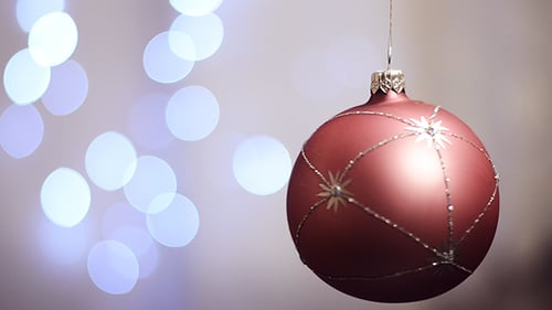 Close Up of Elegant Christmas Ornament Decoration