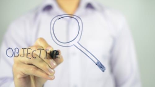 Drawing Magnifying Glass with the Word Objective