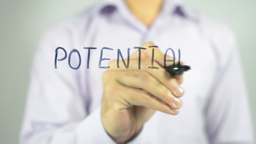 Writing the Word Potential on Glass Screen