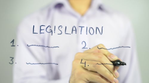 Legislation Written on Glass Followed by Numbered List