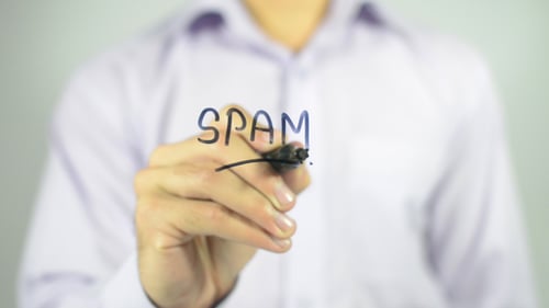 Writing the Word Spam on Transparent Surface