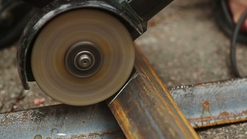 Sawcutting a Metal