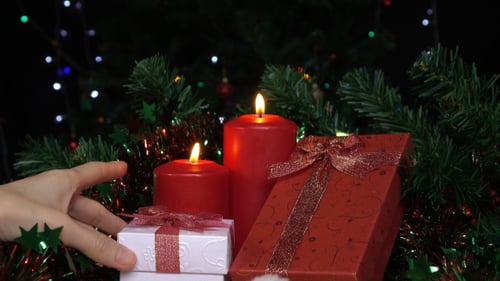 Christmas Decoration With Gift Box