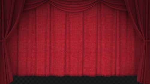 Realistic Red Vertical Curtain