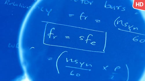Mathematics Graphic with Equations Close Up