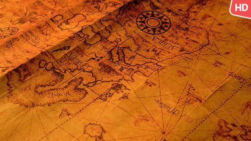 Vintage World Map Texture Close Up