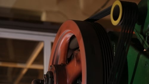 Belt Drive On The Machine