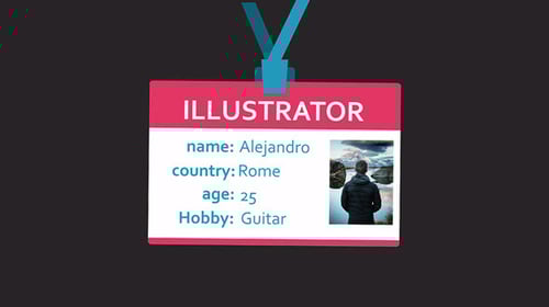 Animated Geometric Portfolio Presentation with Flat Design Infographics