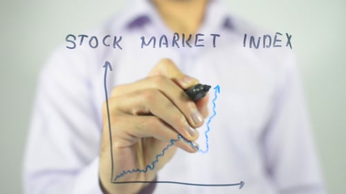 Man Writes Stock Market Index and Charts