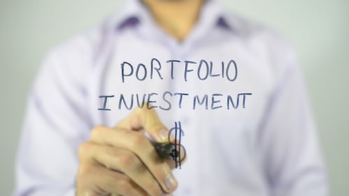 Portfolio Investment Concept Being Written on Clear Screen