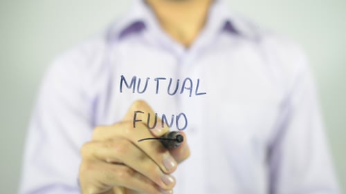 Writing Mutual Fund with Marker on Clear Surface