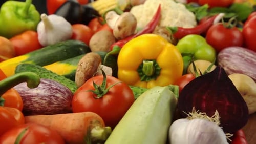 Assortment of Colorful and Fresh Vegetables