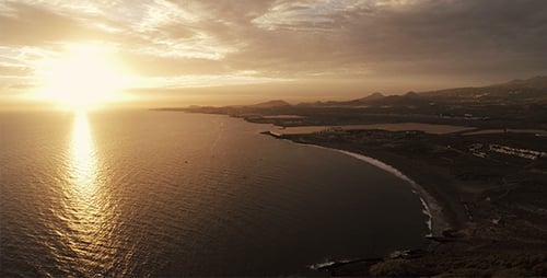 Ocean Sunset Panoramic Landscape