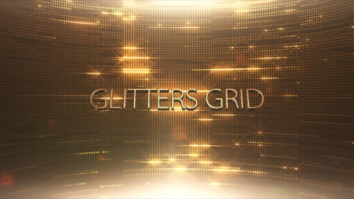 Sparkling Golden Grid Background Loop for Festive Events