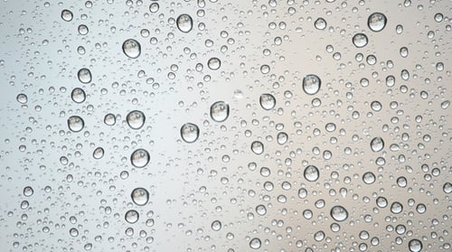 Water Droplets on a Clear Surface