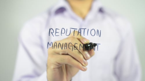 Reputation Management Written on Glass by Professional