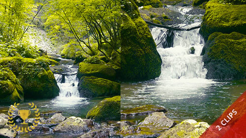 Small Waterfall in Wild Landscape