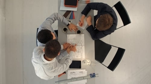 Architects Planning a House Project