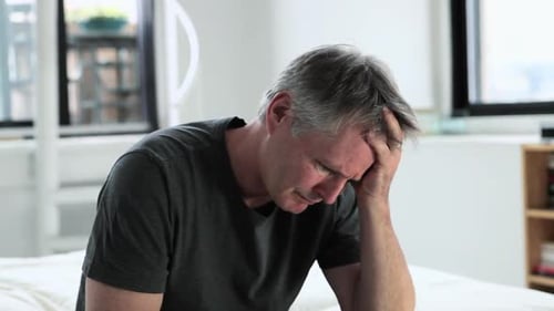 Man experiencing depression