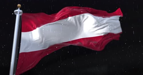 Österreichische Flagge weht