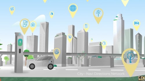 Smart City - Navi Wegbeschreibungen Netzwerk