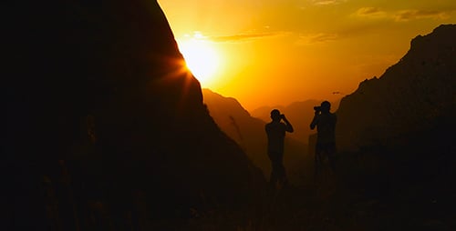 Mountain Sunrise Silhouette Photography Adventure