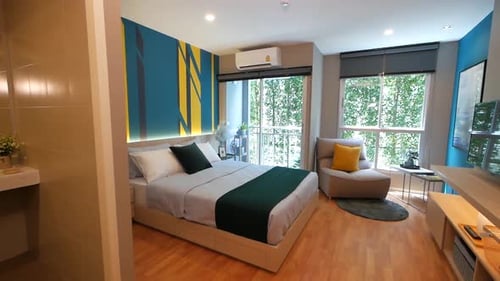 Modern Bedroom Interior Design with Daylight and Comfort