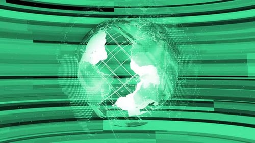 Globo terrestre de tecnología digital girando. Fondo de tecnología de rotación de tierra futurista animada. UN 217