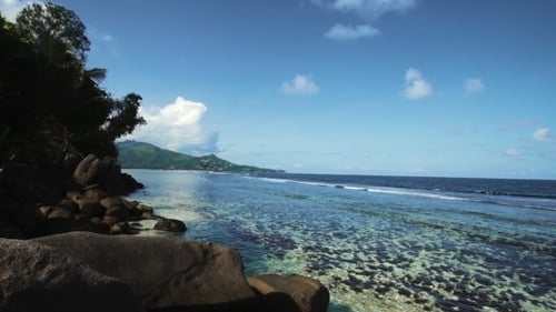 Panoramic View Ocean And Tropical Island