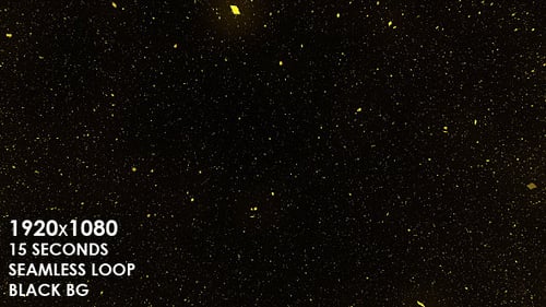 Golden Confetti Falling Continuously - Bottom View