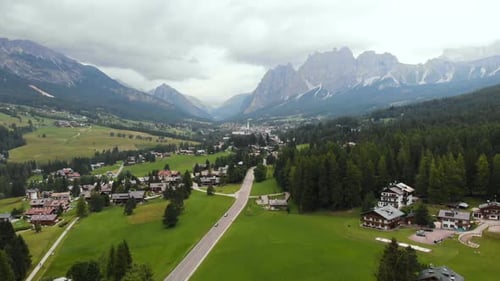 Country Town Mountains Road