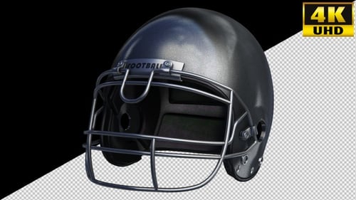 Football Sports Helmet On Alpha Channel Loops Pack V1
