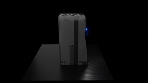 3D-Render-Abbildung Rechenzentrum und Internet