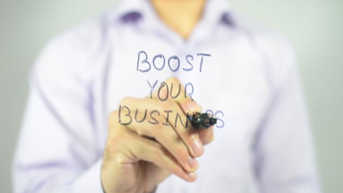 Writing Boost Your Business Concept