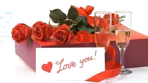 Champagne, Roses, and a Love Note for Celebrations