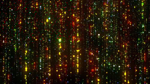 Sparkling Colorful Particle Rain for Holiday Celebrations Background