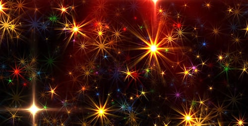 Colorful Sparkling Stars Celebration Background Loop