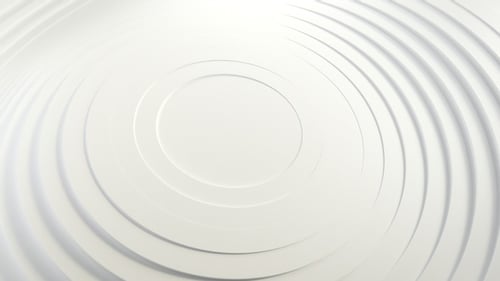 Abstract White Concentric Ripples Looping Background