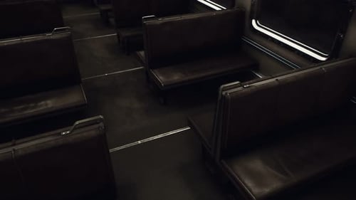 Intérieur de l'ancien train électrique soviétique