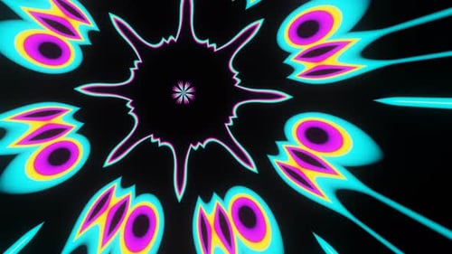 Volar abstracto destellante flores multicolor