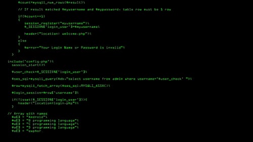 Programmation du code s'exécutant à l'écran